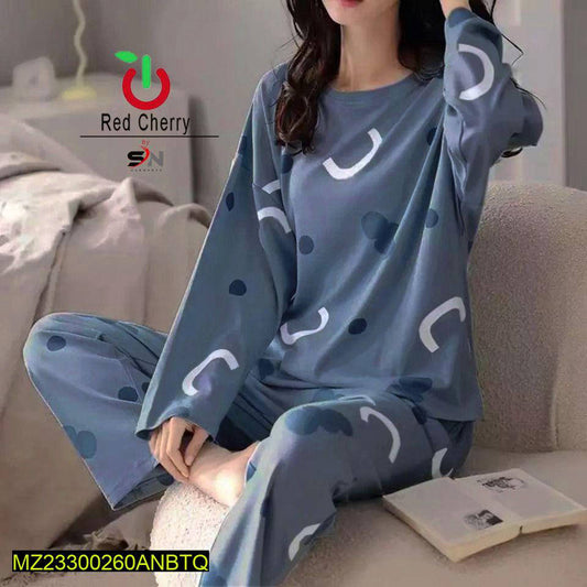 Women's Stitched Cotton Blend Sleep Wear