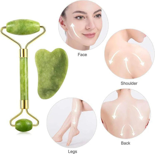 Gentle For Skin Jade Roller And Gua Sha