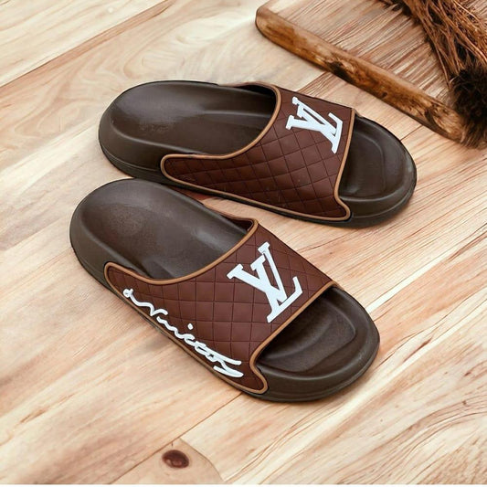 Men's Medicated PU Leather Soft Slide Slippers