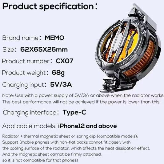 CX07 Mobile Phone Cooling Radiator