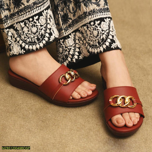 Women's Synthetic Leather Casual Chappal